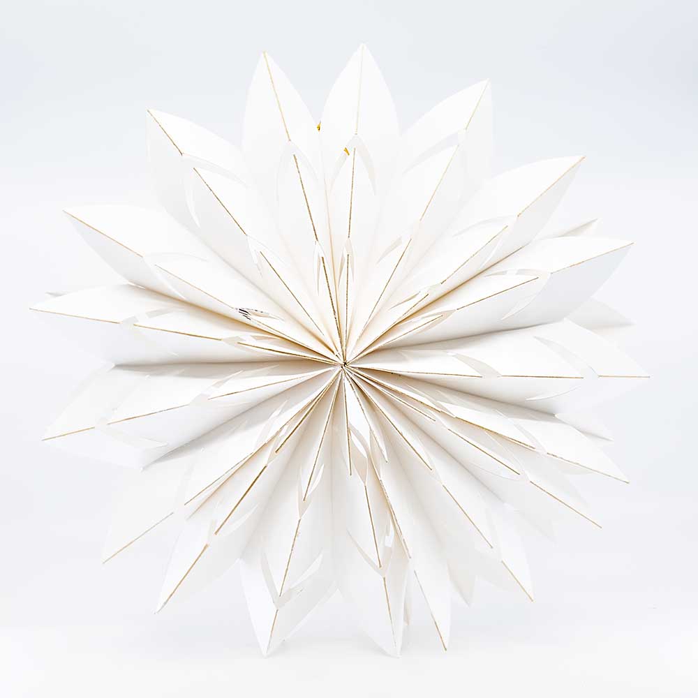 White Hanging Paper Snowflake - 40cm