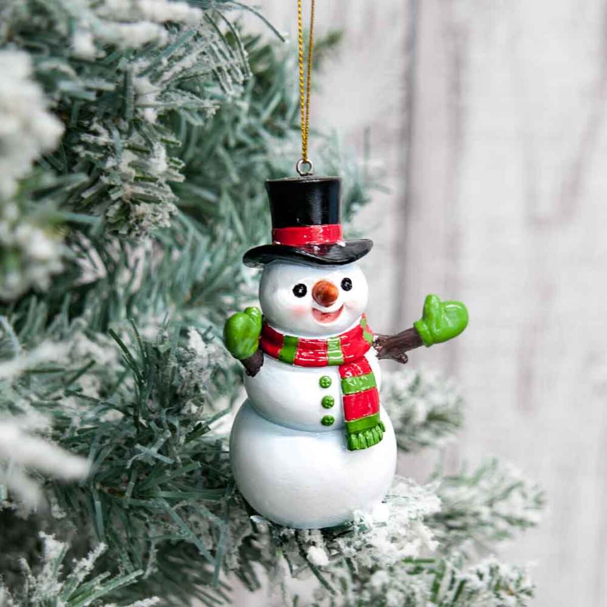 Elf Series The Joyful Jolly Snowman Ornament - 9.5cm