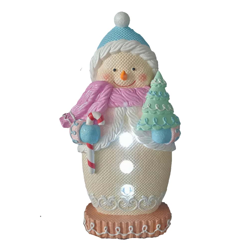 Gingerbread Snowman with LED Light - 30.5cm