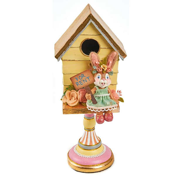 Katherine's Collection Blossom's Yellow Tabletop Birdhouse 34cm