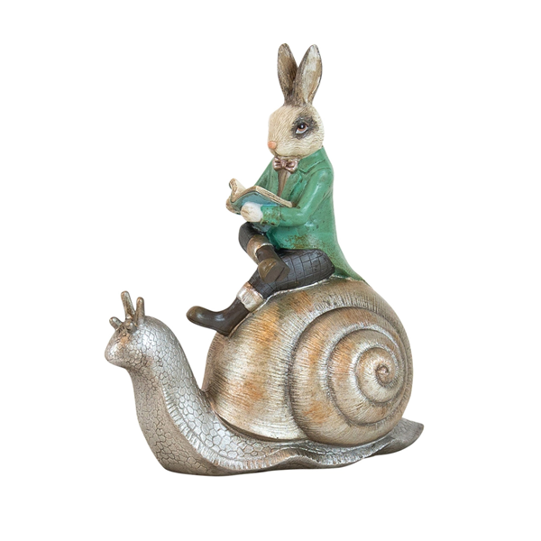 Easter Town Bunny on Snail 21cm