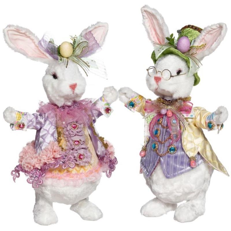 Fluffy Easter Bunnies (43cm)