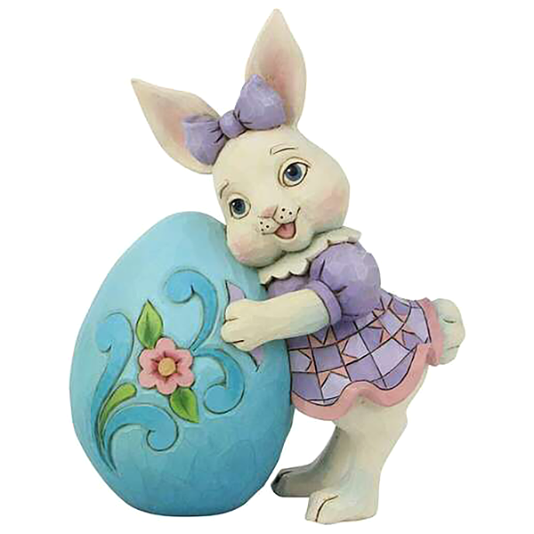 Jim Shore Girl Bunny with Easter Egg 15cm