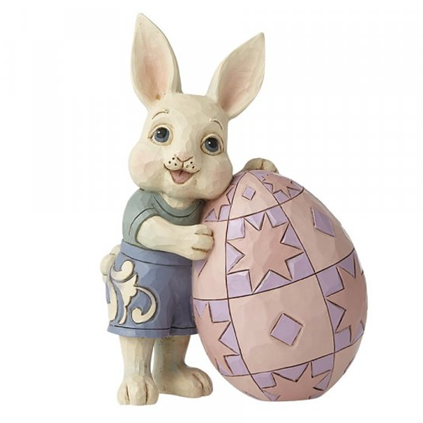Jim Shore Boy Bunny with Easter Egg 15cm