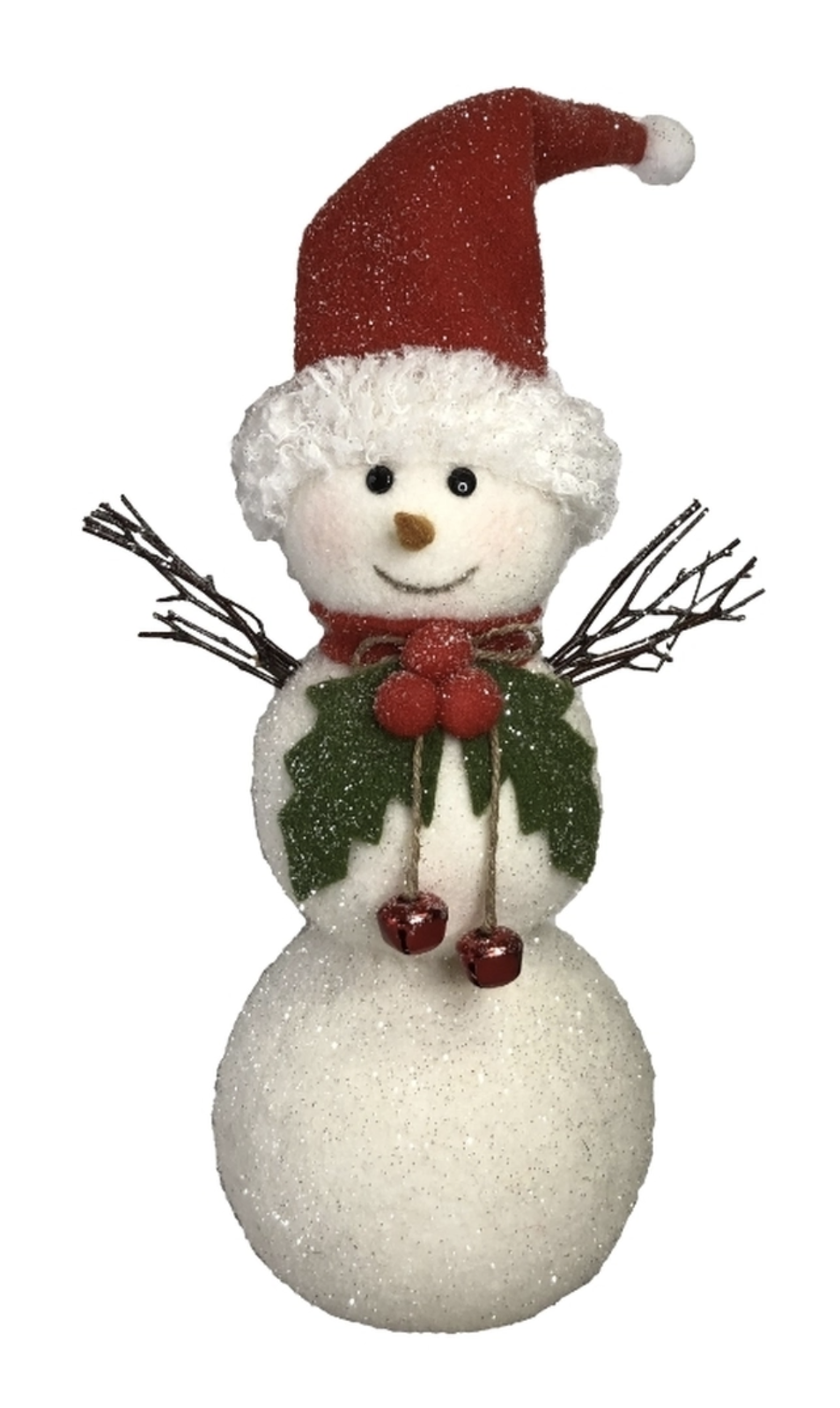 Foam Glittered Snowman with Bells 50cm