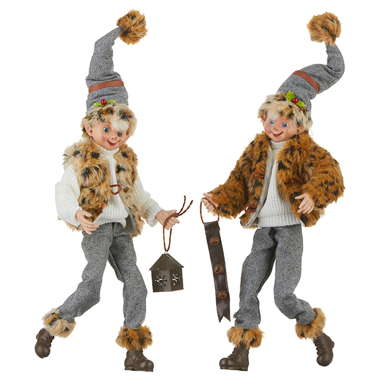 Fawn Posable Elves (Two Styles) 40.5cm