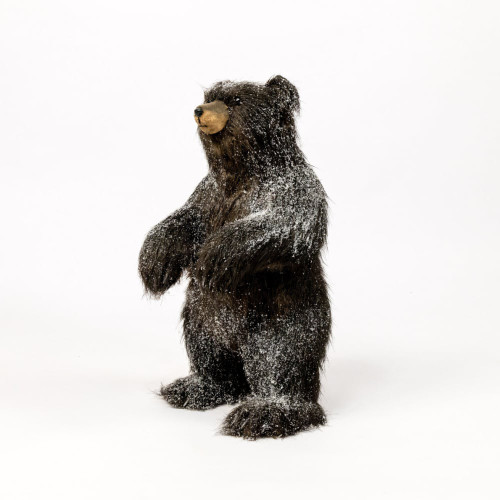 Black Bear Standing with Snowflake Fur 87cm