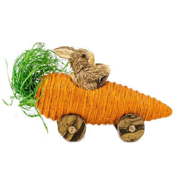 Brown Bunny in Carrot Car 35cm