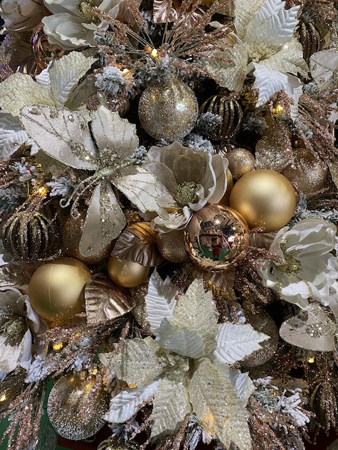 Christmas tree clearance poinsettia decorations