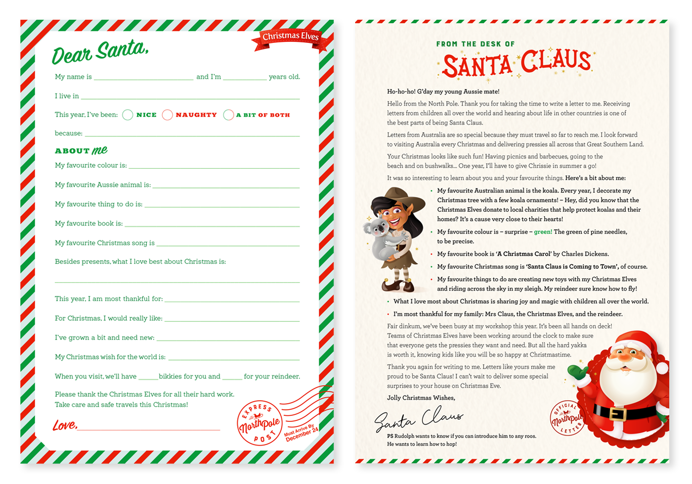 Elf Printables Letter to Santa