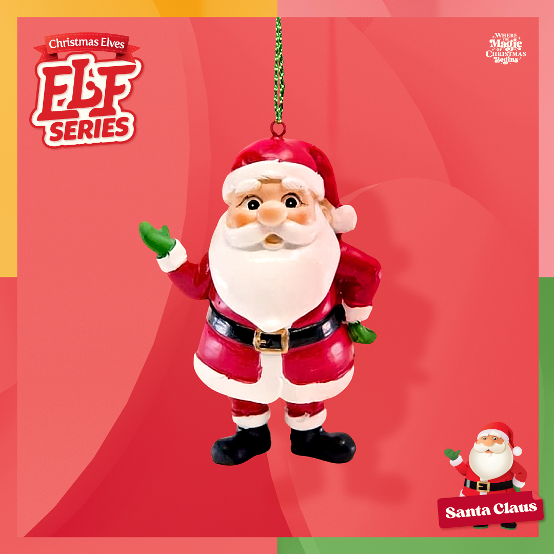 Santa Claus Ornament 9cm – Elf Series