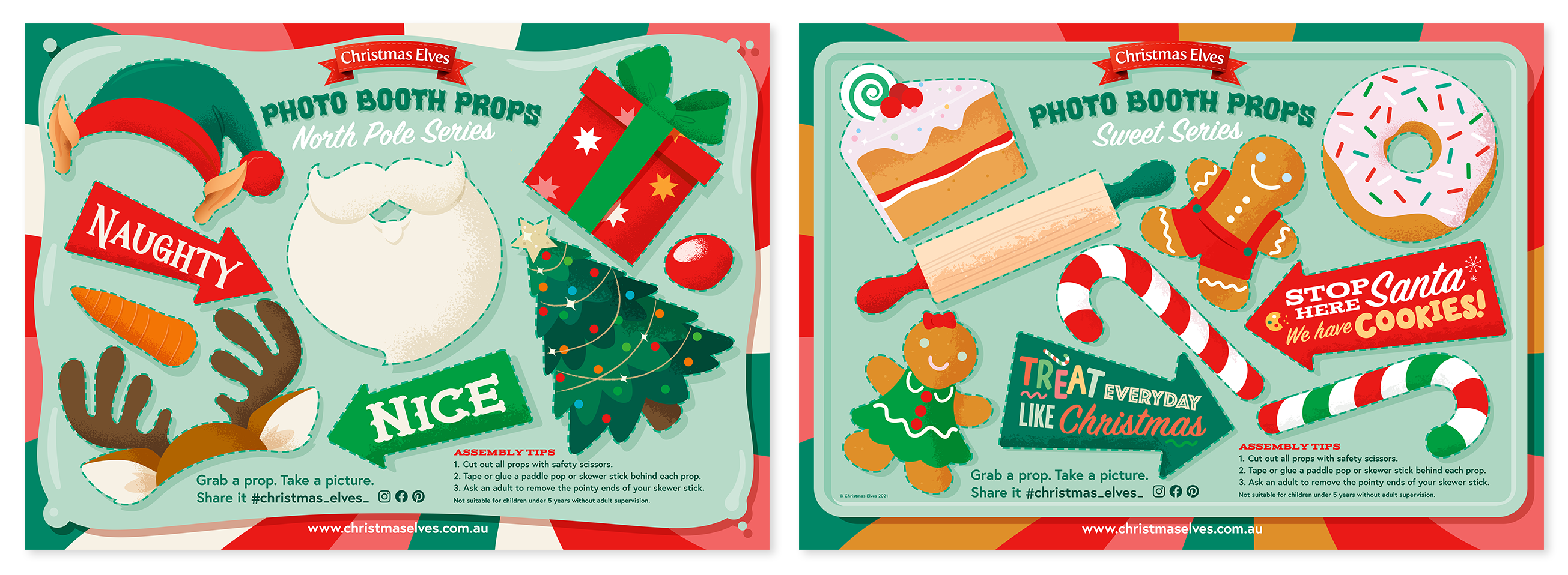 Elf Printables Photo Booth Props