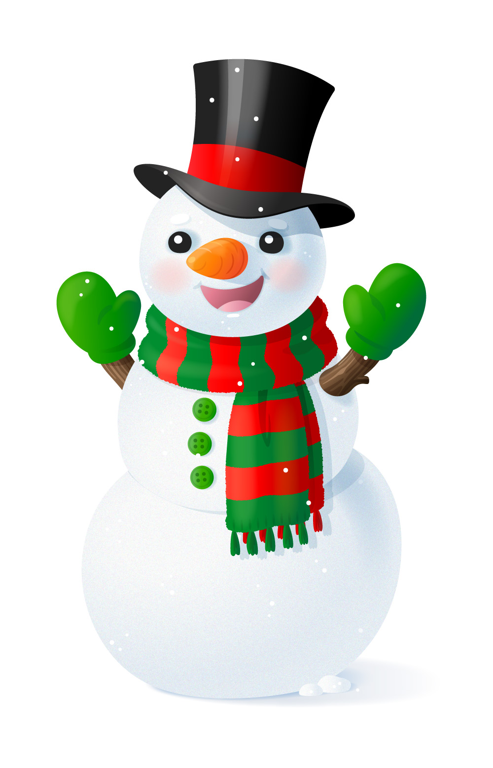 Joyful Jolly Snowman 9.5cm