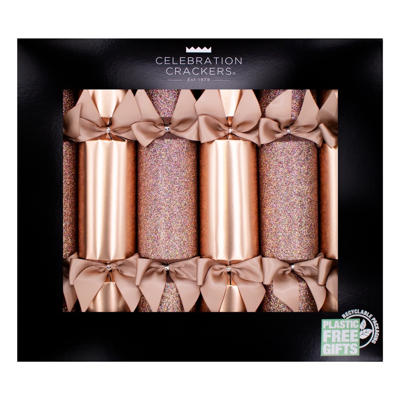 Deluxe Rose Gold Champagne Christmas Crackers