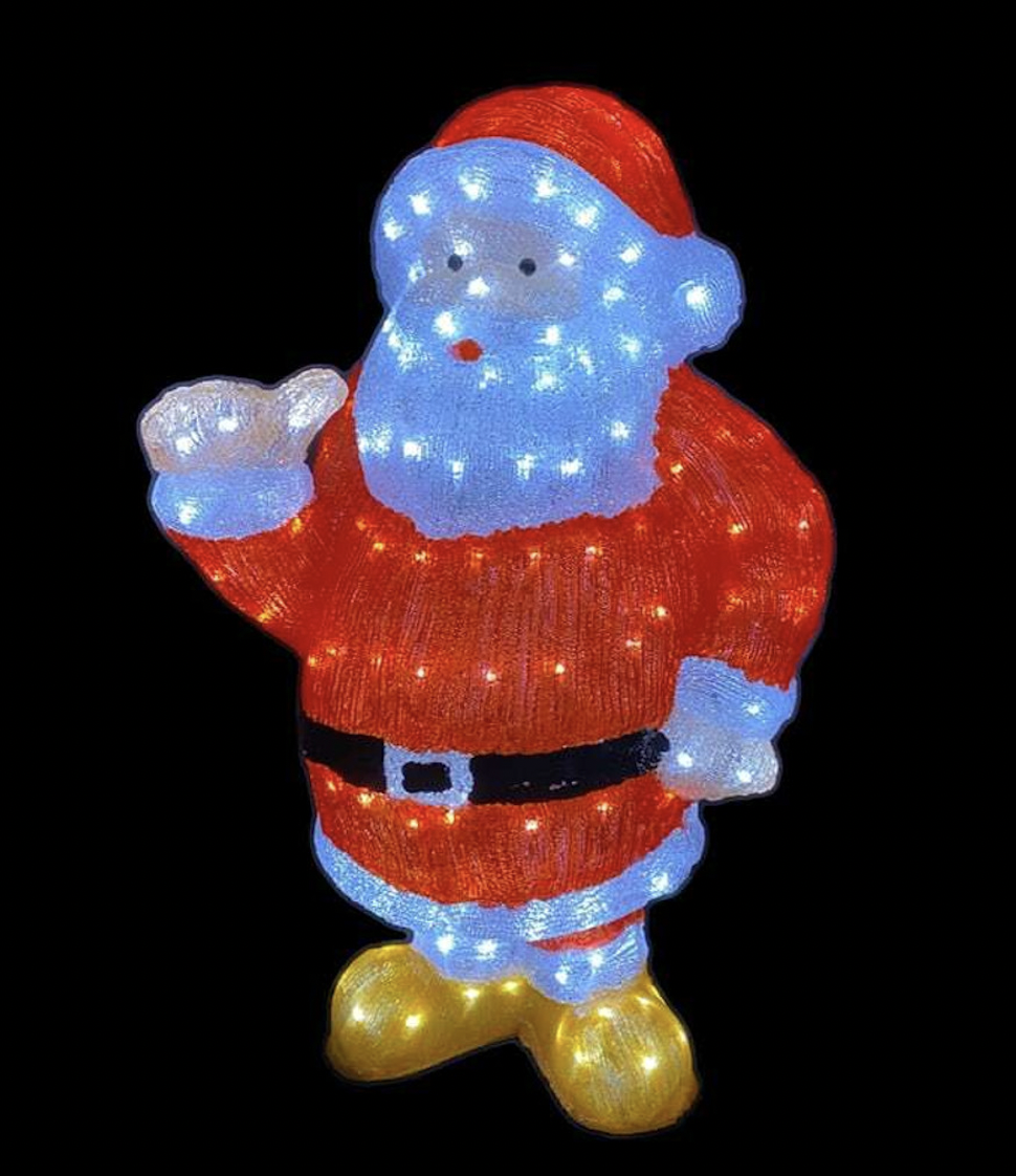 Connectable Ready LED Acrylic Santa Claus