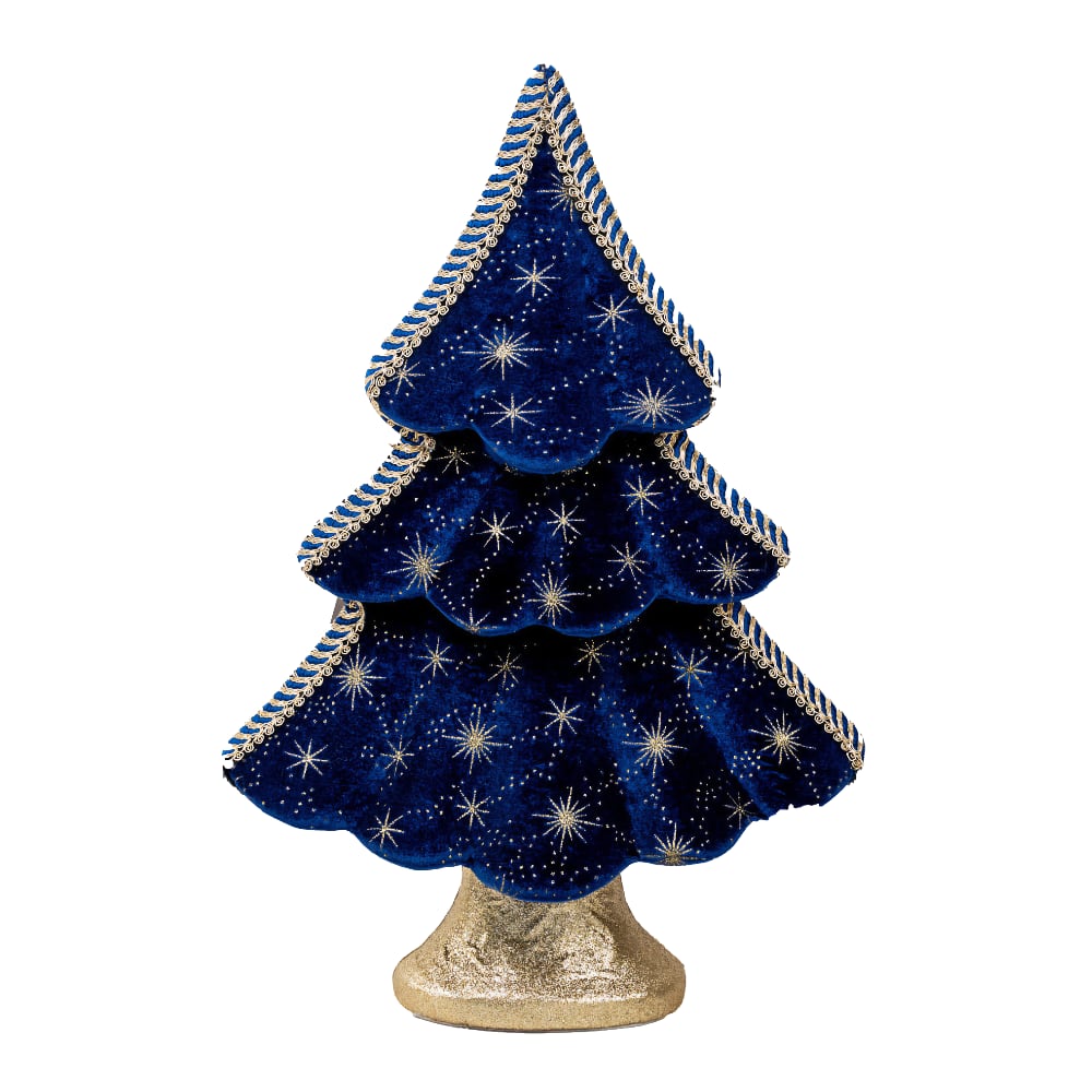 Blue Velvet Tree with Stars 59cm