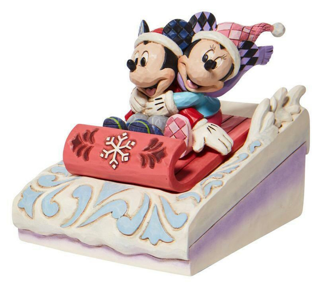 Jim Shore Mickey & Minnie Sledding 11cm