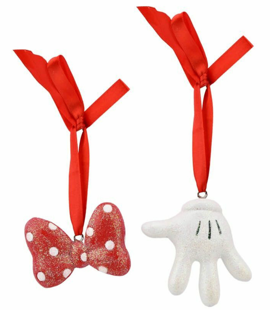 Set of Bow & Glove Ornaments 2.7cm