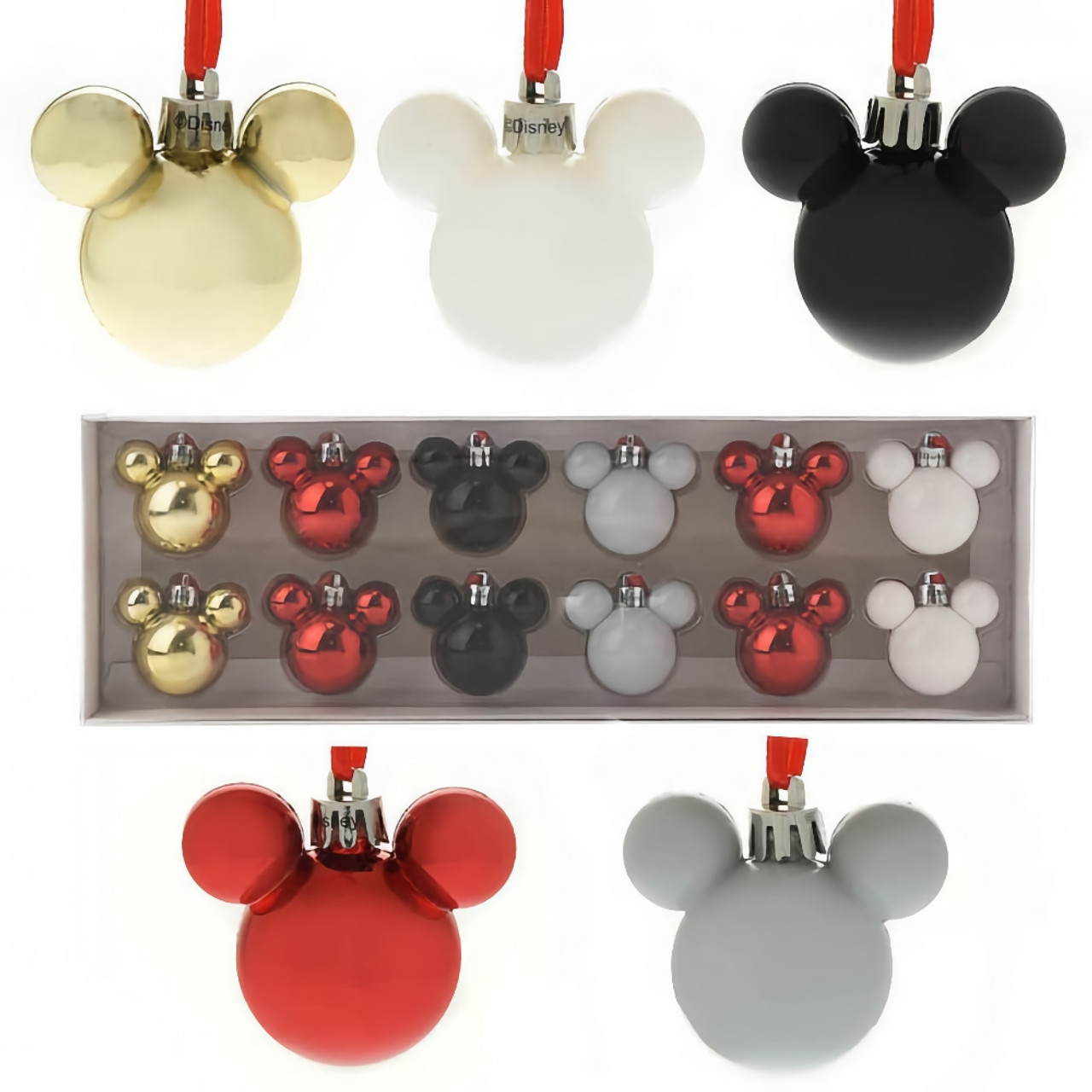 Mickey Mouse Baubles (Set of 12) 5.5cm