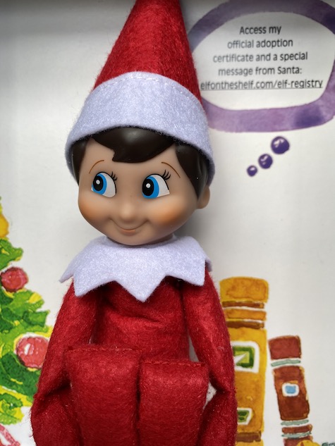 Scout elf from the elf on the shelf book