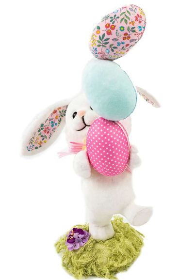 Marching Rabbit with Easter Eggs 34cm