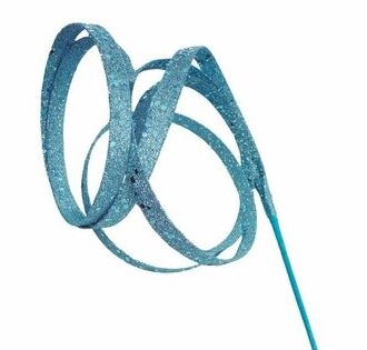 Ice Blue Glitter Curl 65cm