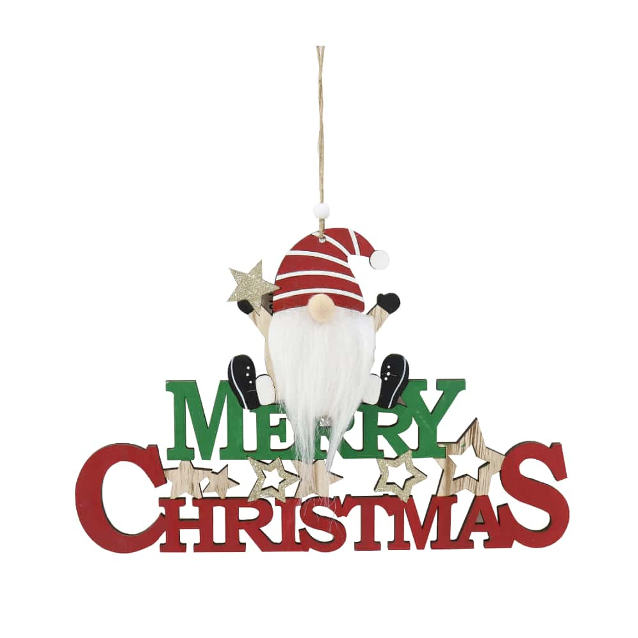 Merry Christmas Gnome Sign 30cm