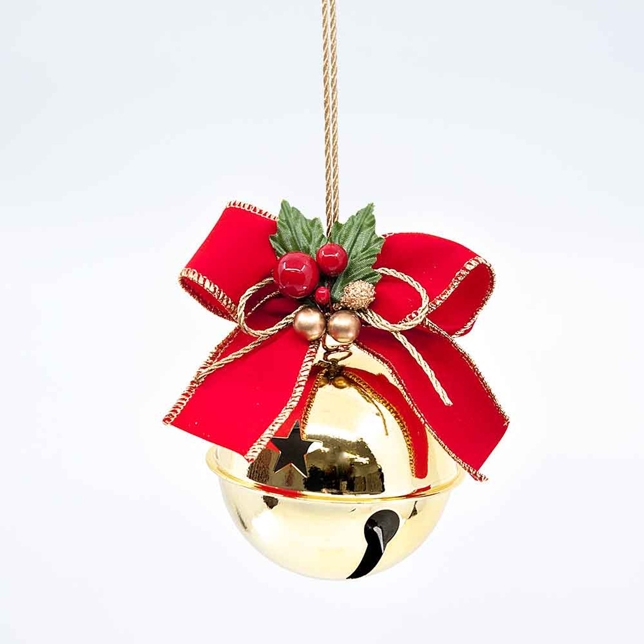 Gold Nut Bell Ornament 5.5cm