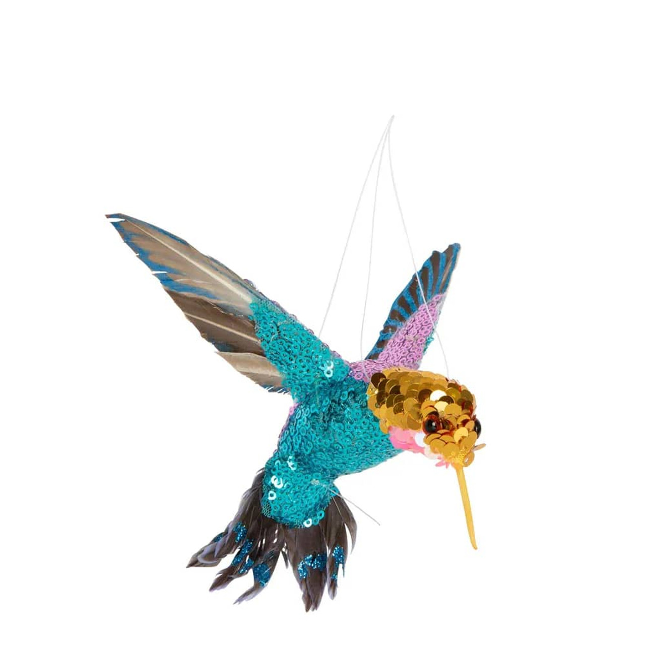 Turquoise Zanzi Jewelled Hummingbird 17cm