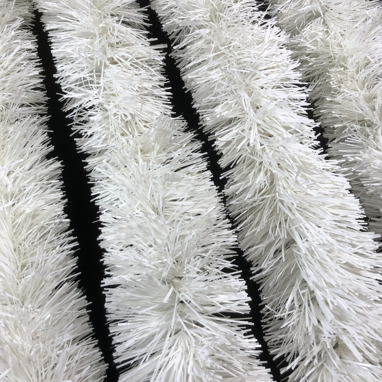 White Plush Tinsel