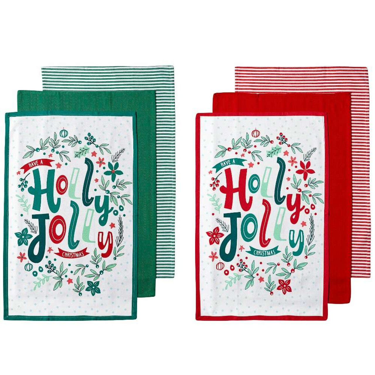 Ladelle Ashdene Joyful Jolly Tea Towels