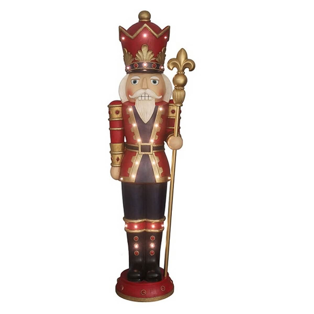 Red-Gold Resin Nutcracker 152cm