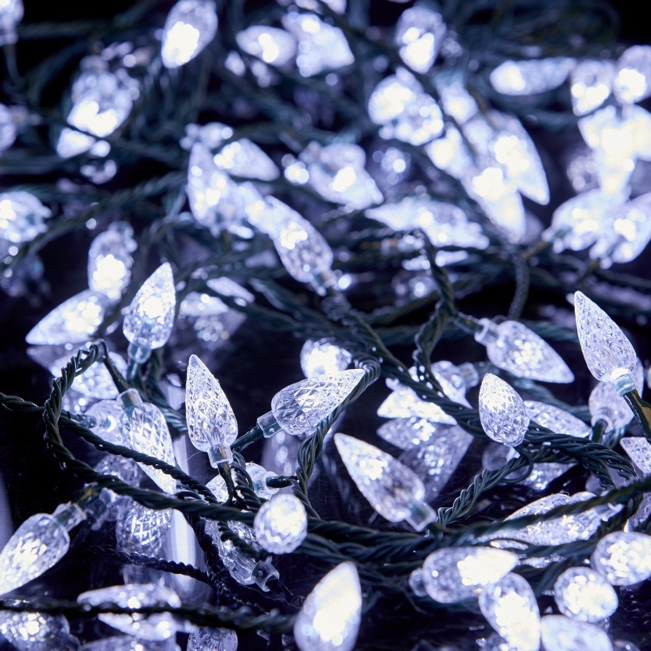 White Pinecone LED Connectable Ready Lights
