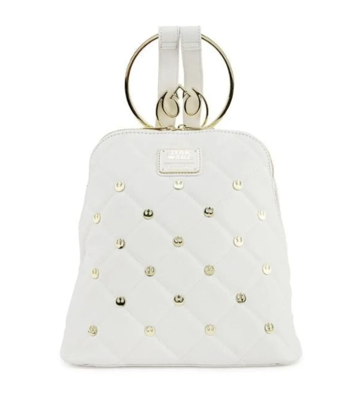 Loungefly Rebel Hardware White Gold Backpack 28cm