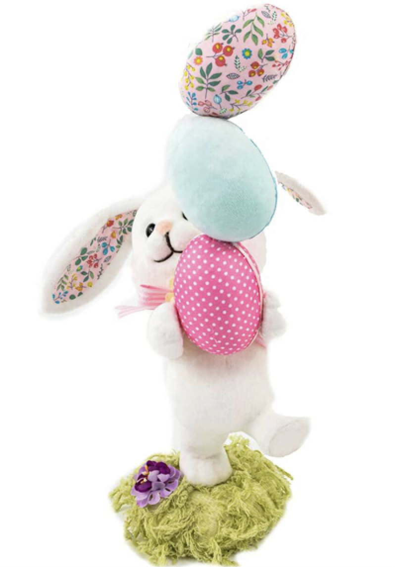 Marching Rabbit with Easter Eggs 34cm