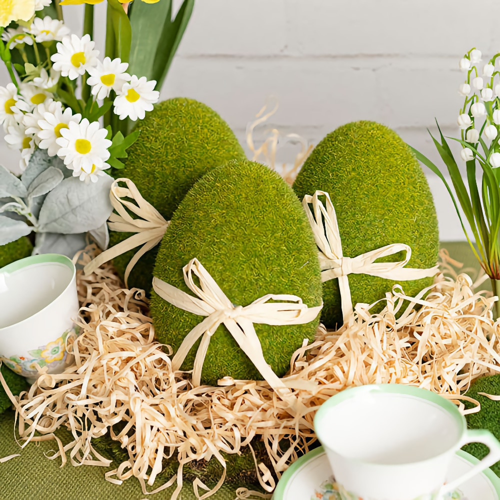 Moss Eggs Pack of 3 15cm