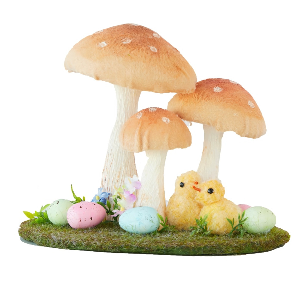 Chicks in the Mushroom Meadow 20cm