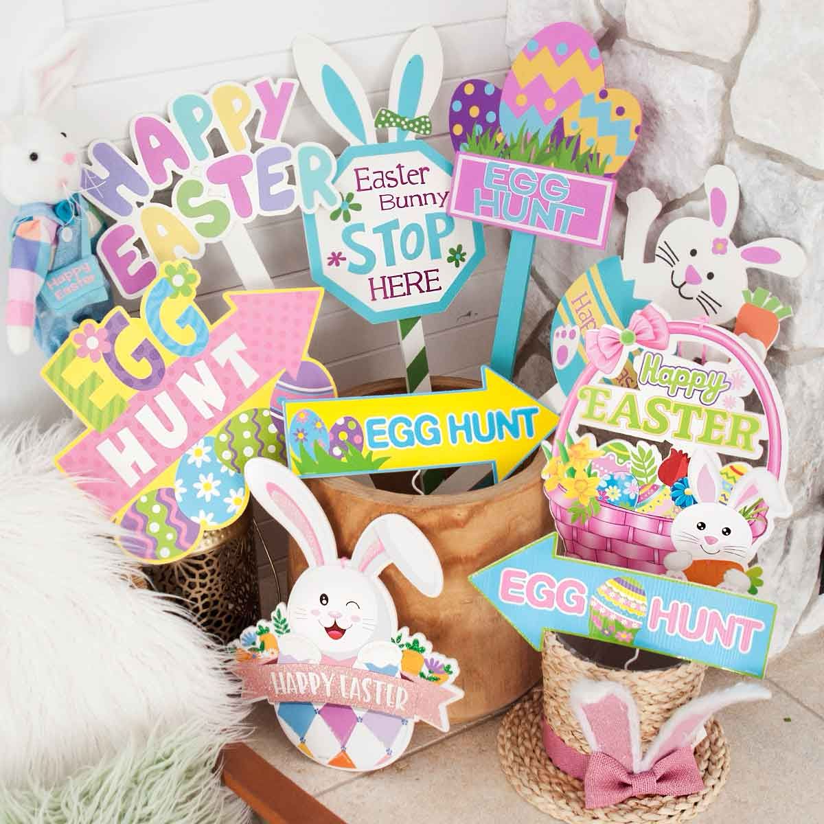 Easter Stop Stakes 4 Designs (Yard Signs sold separately.)