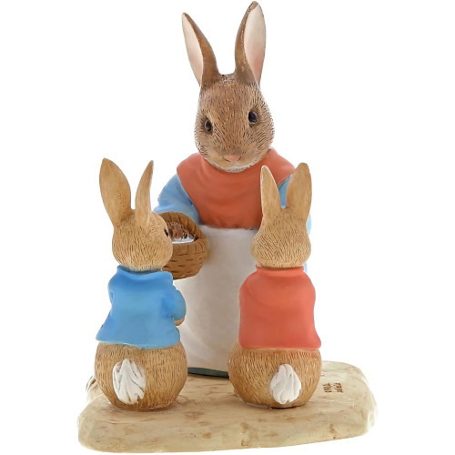 Mrs Rabbit, Flopsy & Peter Figurine 7cm
