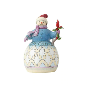 Snowman with Cardinal 23cm