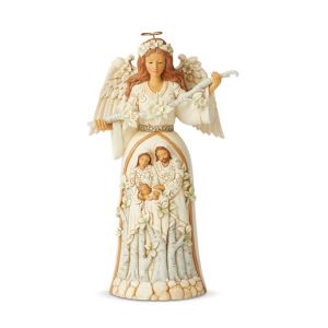 White Woodland Nativity Angel 25cm