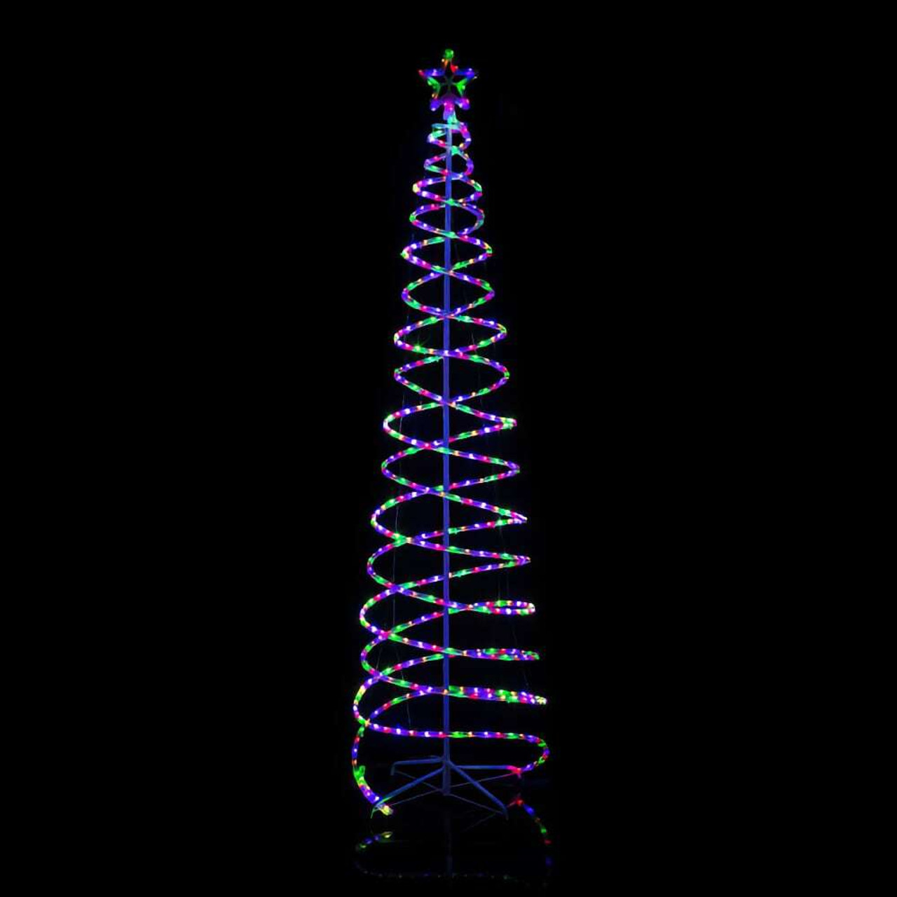 Double Spiral LED Rope Light Tree 2.1m