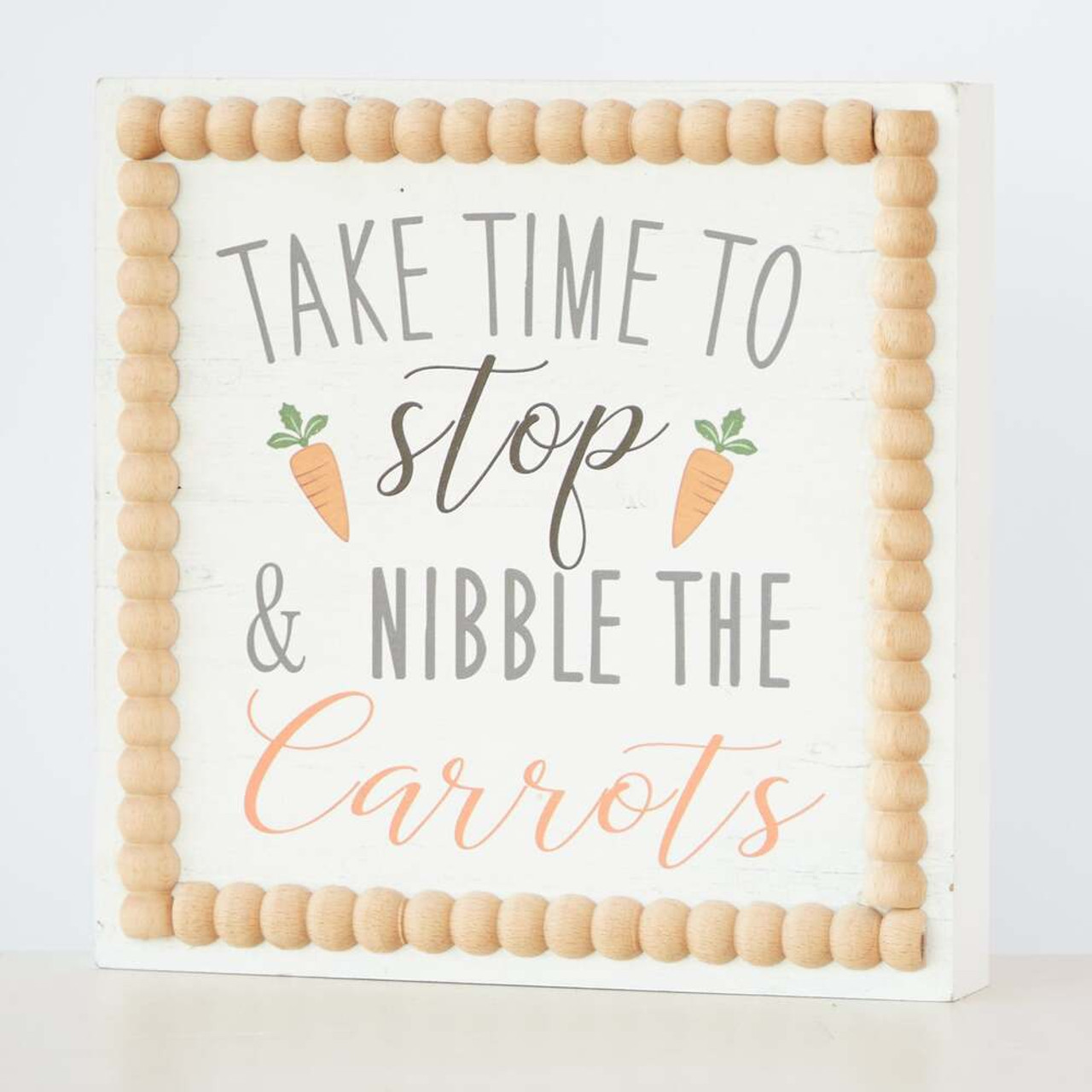 Time to Nibble the Carrots Sign 20cm
