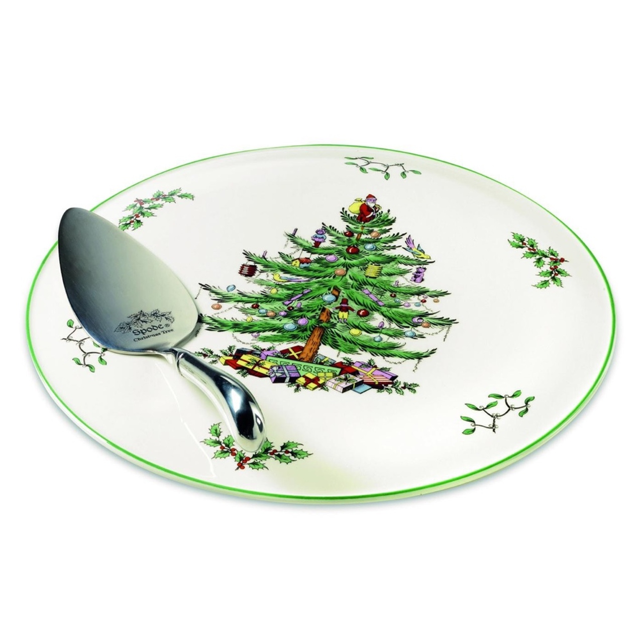 Spode Christmas Tree Cake Plate & Server 29cm