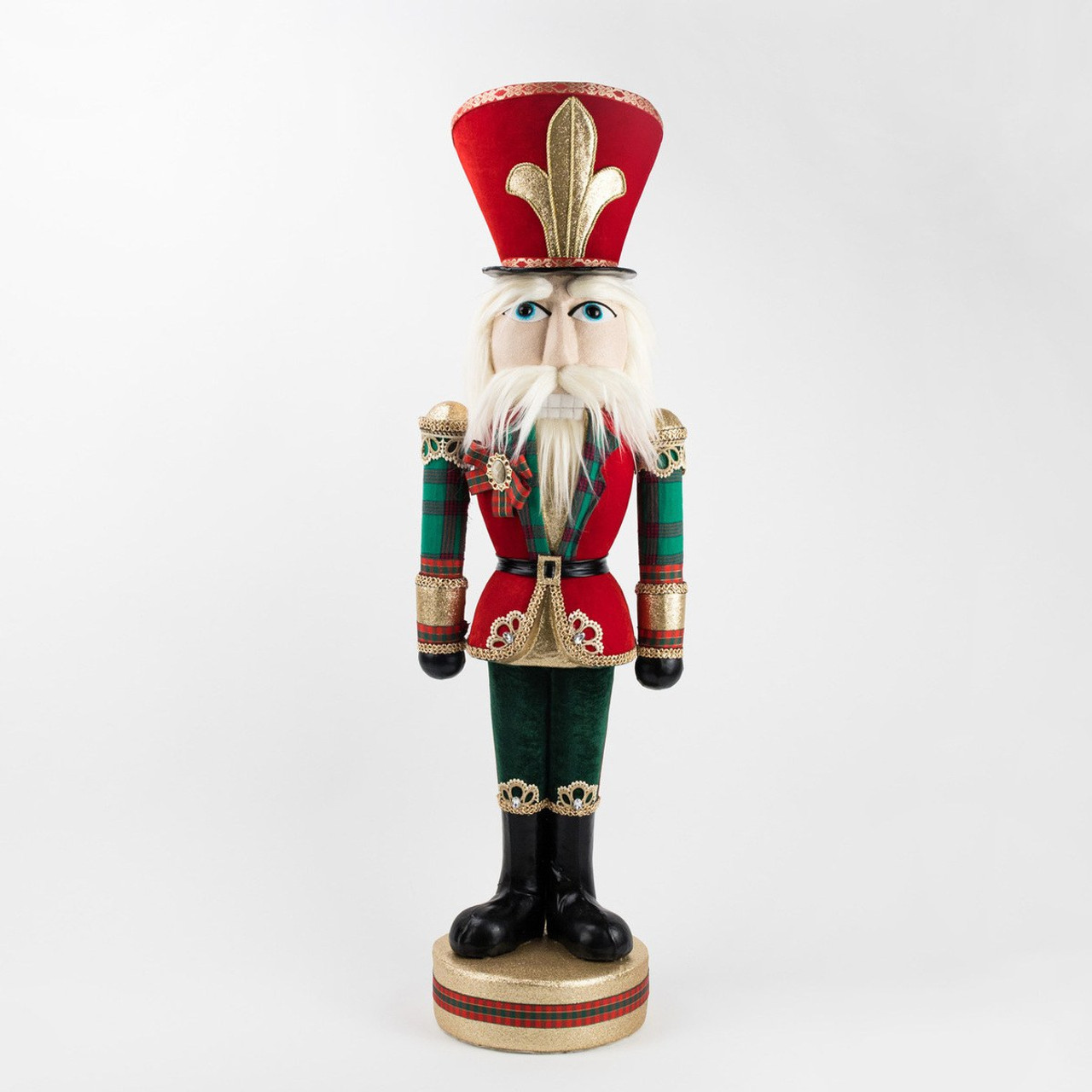 Red-Green Tartan Nutcracker 102cm