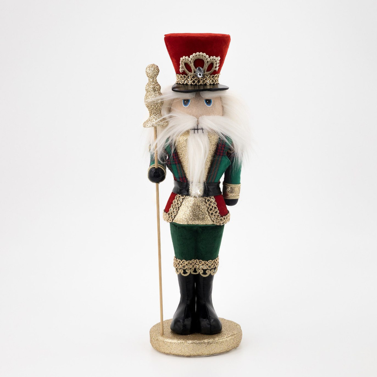 Red-Green Tartan Nutcracker 41cm