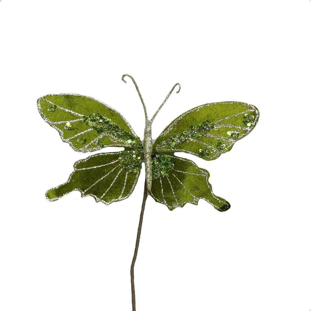 Large Olive Green Butterfly - 23cm
